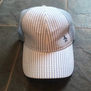 Baby blue and white Penguin brand hat